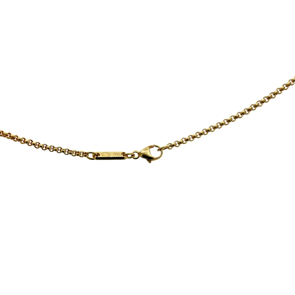 Authentic Chopard 18K Yellow Gold Link Chain Necklace Size 17" - Image 4 of 4