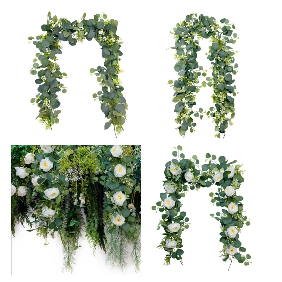 Guirlande d'eucalyptus artificiel de 1,8 m, suspendues pour - Photo 1/1