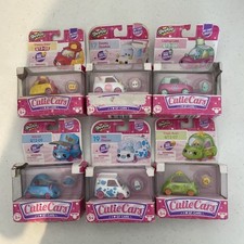 Lot Of 6 Shopkins Cutie Cars- Milk Moover, Hotrod, Tropic Rush, Zoomy Noodles