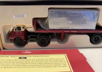 Corgi 20301 Br Railway Bedford S Platform Trailer & Railway Container Load 1.50