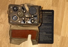 WWII British Wireless Set No.46 Radio with Original Canvas Carrier & Metal Card