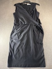 Grace Karin Womens Sleeveless Pencil Dress Black Size S Faux Wrap into tie