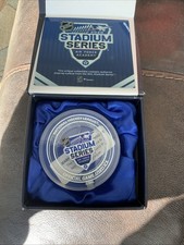NHL 2020 Stadium Series-Air Force Academy Crystal Puck-Game Used Ice Fanatics