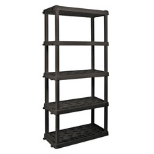 Hyper Tough Plastic Storage Shelves Garage Shelving Unit 5-Tier