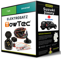 Elektrosatz 7-Pol Universell für Suzuki Jimny 08.2001-12.2014 ABE Towtec