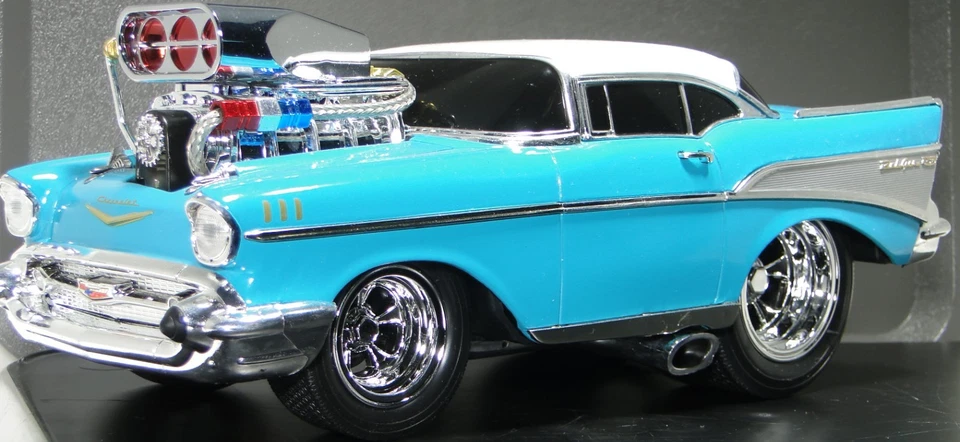 57 Chevy 1957 Race Car Dragster Custom Built Classic Metal Concept Model 55 1955 - Image 4 of 4