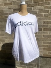 Adidas The Go To Men s Performance Tee White Large Graphic Logo
