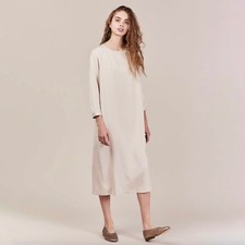 NWT La Garconne Moderne Didion Dress Sand midi maxi blouse top store no 6 2 XS S