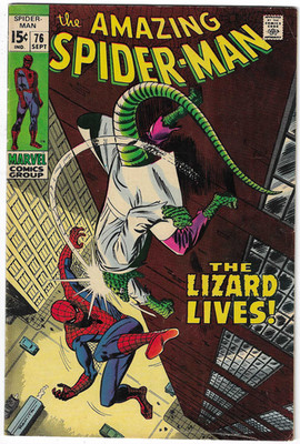 Amazing Spider-Man #76 (1969)   LIZARD Returns!   Classic Romita Cover  