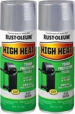 Rust-Oleum 7716830  High Heat Enamel Spray 12 Ounce (Pack of 2), Silver 1200 deg