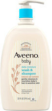 Aveeno Baby Daily Moisture Body Wash  Shampoo with Oat Extract, Hypoallergenic,