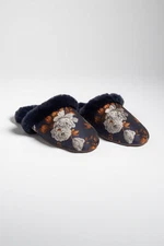 Johnny Was Navy Jacquard Mule Slipper JWS25424-9
