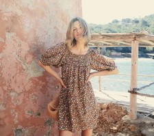 Doen Patricia Mini Dress In Biatre Tasha Floral XS. EUC