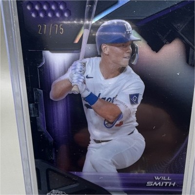 Topps 2026 Chrome Black Will Smith #141 Serial Numbered Parallel 21/75 Dodgers