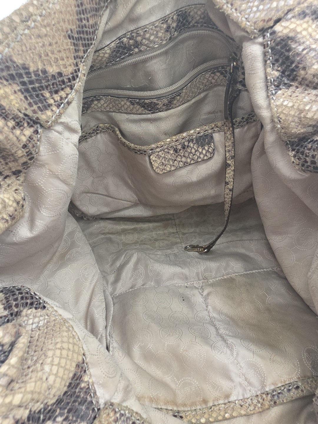 $398 Michael Kors Python Snakeskin Leather Suede … - image 12