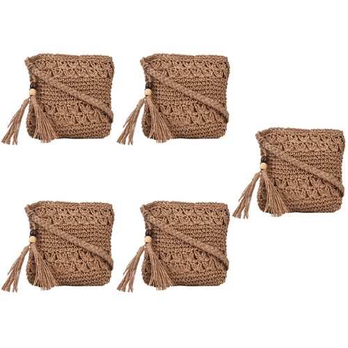 Women Weave Single Shoulder Bag Cross-body Bag Fashion Stylish Tassel Bag - Picture 20 of 20