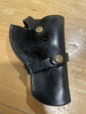 Vintage Brauer Bros. Mfg Co St Louis H37 Large Revolver Holster Black Leather RH