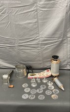 Vintage Kitchen Gadget Lot Mirro Cookie Press Foley Sifter Mouli Grater 24 Piece