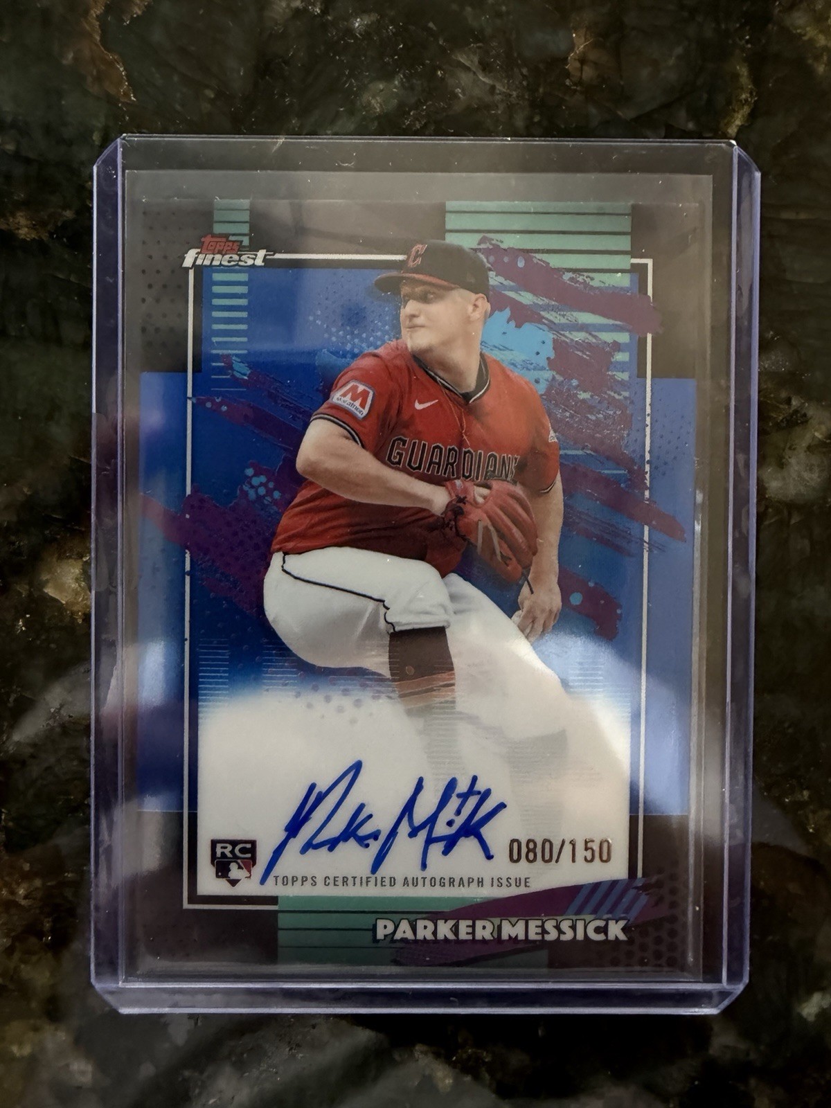 2026 Topps Finest Parker Messick Auto True Blue Refractor RC OnCard Auto #80/150