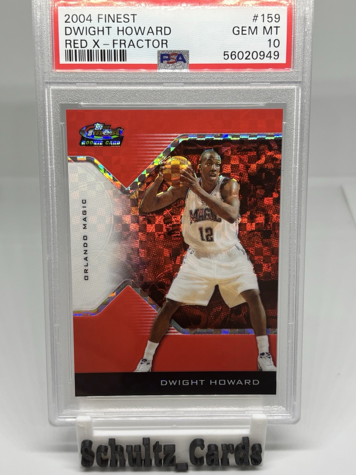 2004 Topps Finest Dwight Howard Red Xfractor RC #159 PSA 10 GEM 9/99 POP-3