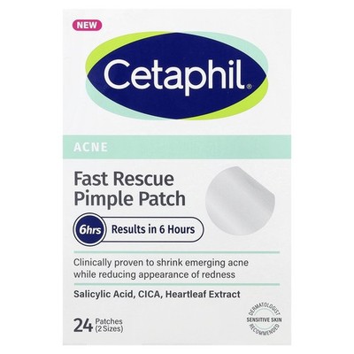 Fast Rescue Pimple Patch, Sensitive Skin, 24 Patches (2 Sizes)