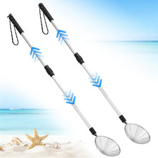 2 Pcs Effortless Sand Sifter - 22" 33" Adjustable Shark Tooth/Teeth Sifter, Shel