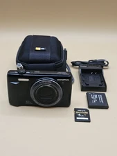 Olympus VR-340 Digital Camera 16.0 MP Tested W/ Battery, Charger. 4GB Mem., Case