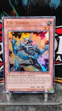 T.G. STRIKER 1st Edition YU-GI-OH Foil GOLD Lettering Trading Card LC5D-EN206