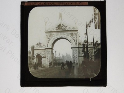 Salford Arch Regent Road Manchester Schiff Kanalöffnung Laterne Dia 1890er