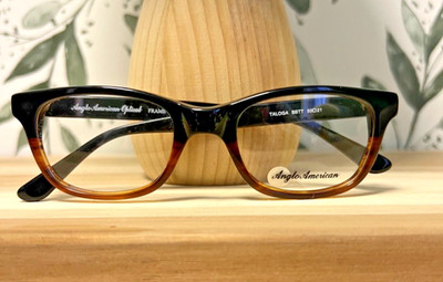 ANGLO AMERICAN TALOGA  BBTT BLACK TO BROWN FADE  50-21-138 B:35. GLASSES ENGLAND