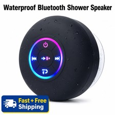 Portable Waterproof Bluetooth Wireless Shower Speaker Bathroom Speaker LED Light