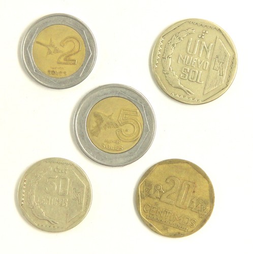 Peru coins set of 7 pieces 1993-2007 Used