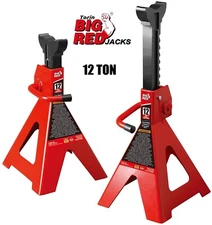 BIG RED Torin Steel Jack Stands 12 Ton (24,000 lb) Capacity, Red, 1-Pair