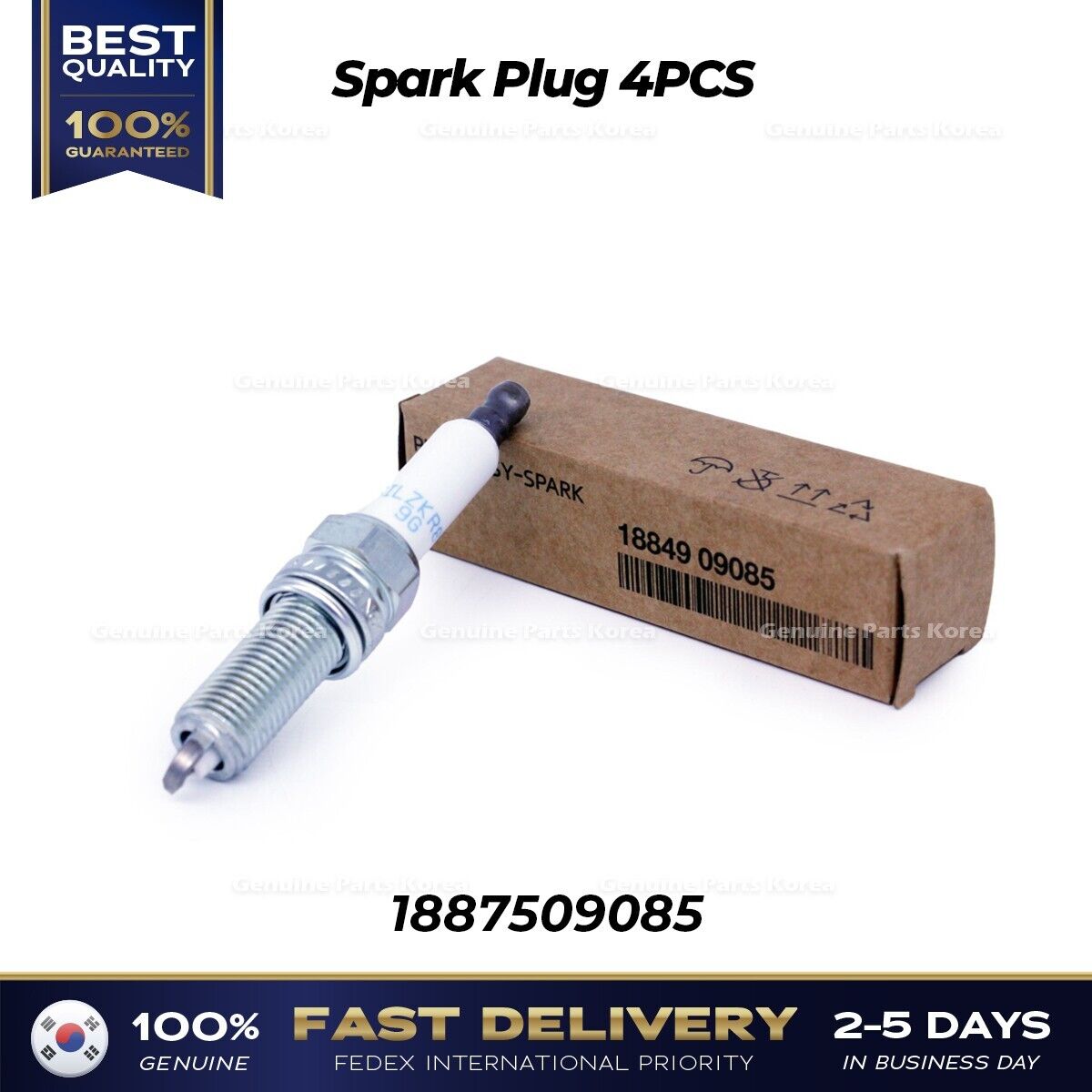 ⭐Genuine⭐ Spark Plug 4PCS 1887509085 for Hyundai Genesis G80 Santa Fe Kia K5 ⭐Genuine⭐ Spark Plug 4PCS 1887509085 for Hyundai Genesis G80 Santa Fe Kia K5