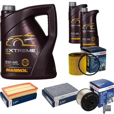BOSCH Inspektionspaket 7 L MANNOL Extreme 5W-40 für Peugeot 508 SW I 2.0 HDi