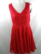 Express Size 8 dress red double v neck sleeveless New