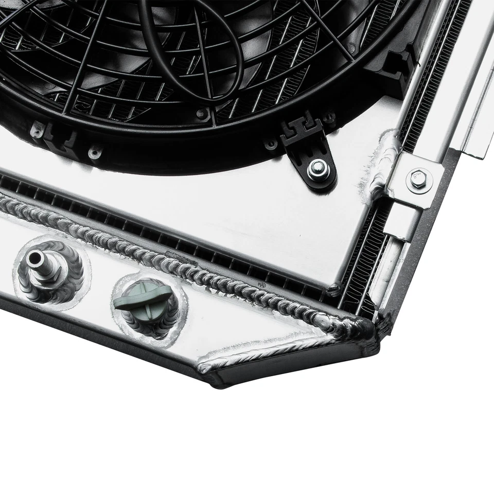 Ventilador de cobertura de radiador de alumínio 4 fileiras compatível com 68-73 1971 Dodge Plymouth Mopar 26"" V8 - Imagem 3 de 4