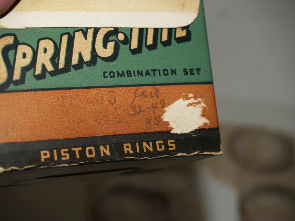 Juego de 2 anillos de pistón Spring Tite NOS-Ford 1932-1942 85 HP Foto 3 de 3