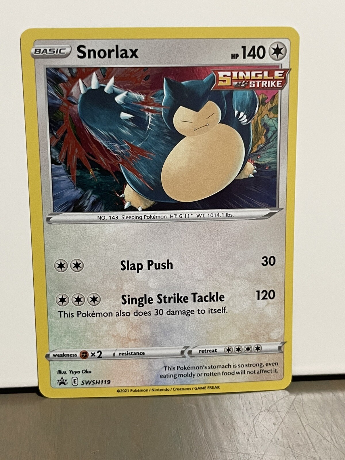 Snorlax SWSH119 Black Star Promo Holo Pokemon Card - NM Chilling Reign