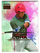 2021 Bayron Lora Skybox Metal Universe Champions Premium Gold Rookie TX Rangers