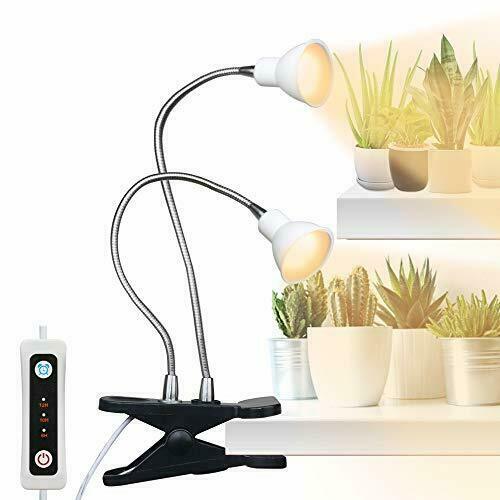 Dual Head Desk Clip Lamp For Indoor Plants With Full Spectrum