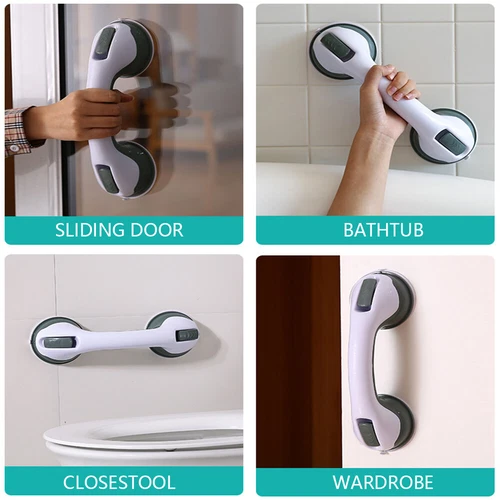 2Pack Shower Grab Bar 12"Showers Suction Bar Handle Bathroom Safety Grip Handle - Picture 6 of 19