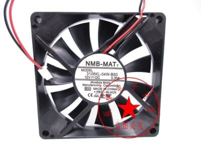 1 PCS      3106KL-04W-B50   12V 0.3A 8015  8CM 2 Pin Chassis   Power   #A6-42