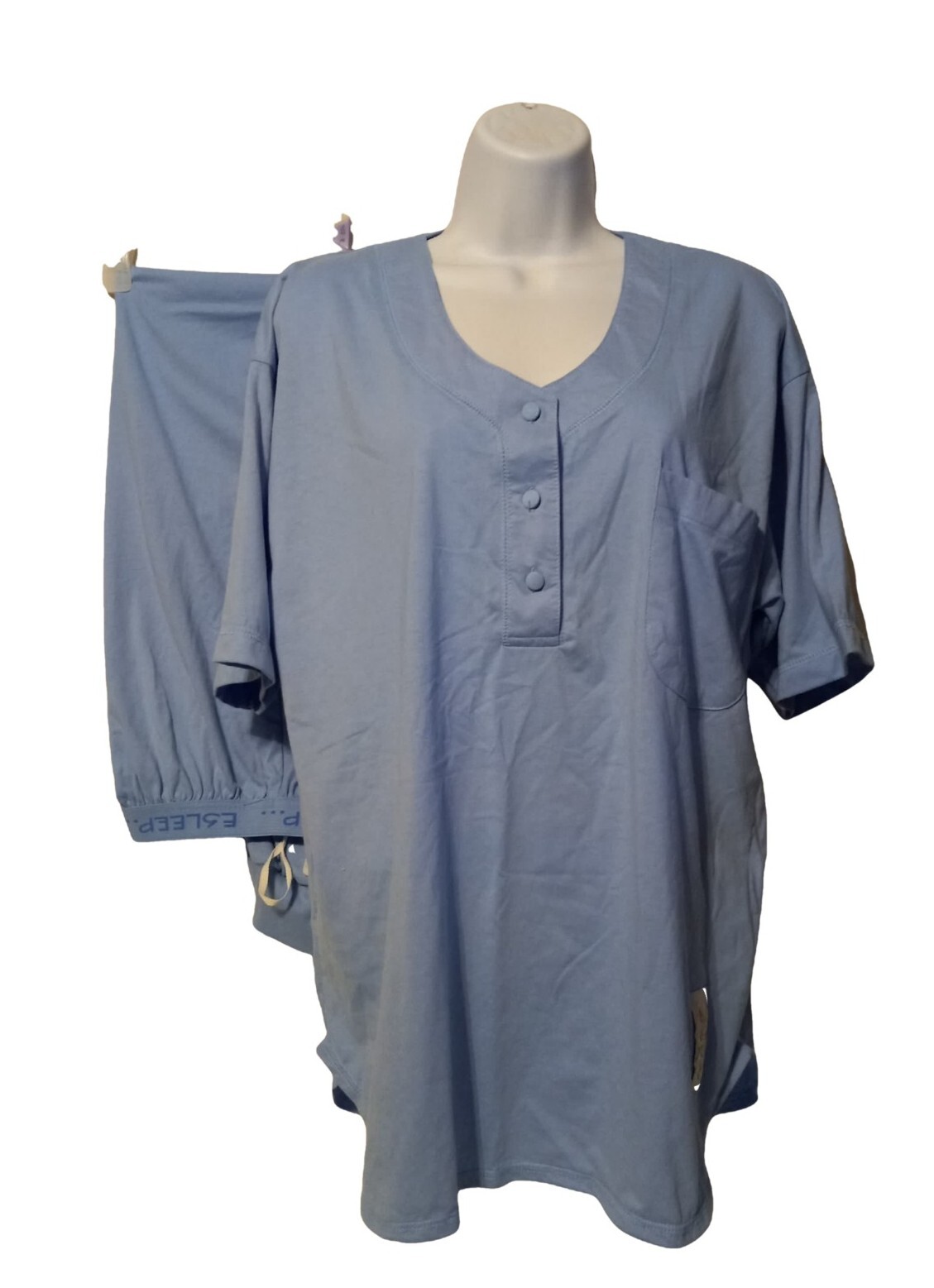 Nwt, Vtg Esleep Ladies L Pajama Set, Blue, Elastic Ankle Cuffs. F4 eBay
