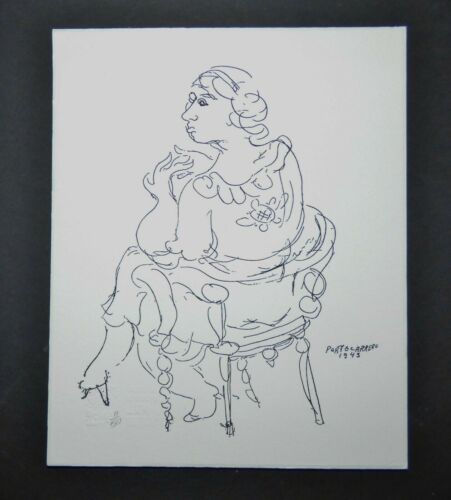 MUJER Y SILLA #3 Cuba Serigrafía por RENE PORTOCARRERO de la Galería de Carteles Cubanos - Imagen 3 de 3