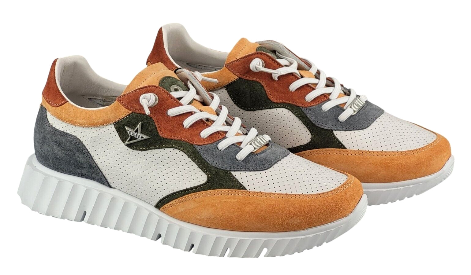 Кроссовки Cetti Schuh C-1384 Ante Nature Multicolor Leder Herren Wechselfußbett