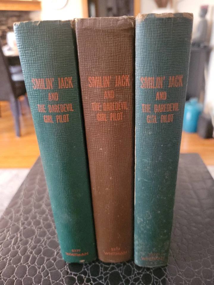 Smilin' Jack and the Daredevil Girl Pilot (lot of 3) HC VG 1942 vintage books - Image 2 of 4