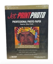 Jet Print Photo Professional Photo Paper Super Gloss 60 Sheets 8.5 x 11 Sealed 