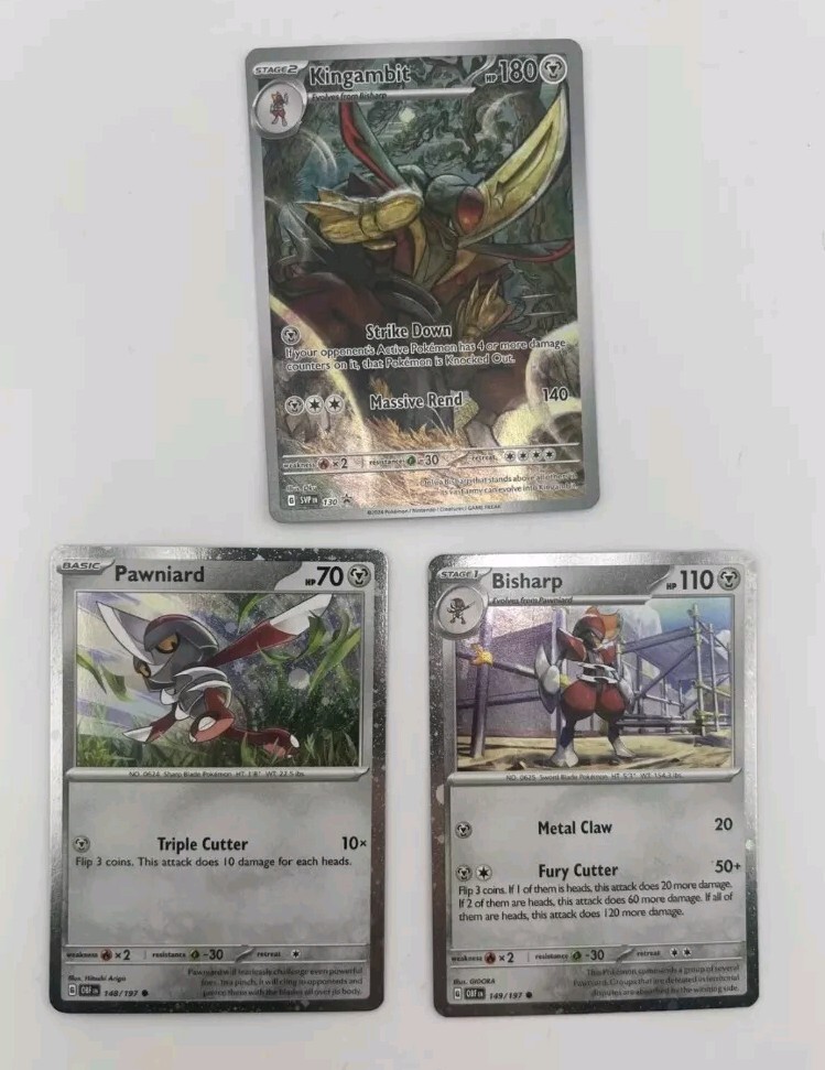 Pokemon TCG - SV: Shrouded Fable - Kingambit 3 Card Set Star Promo 130 Free Ship