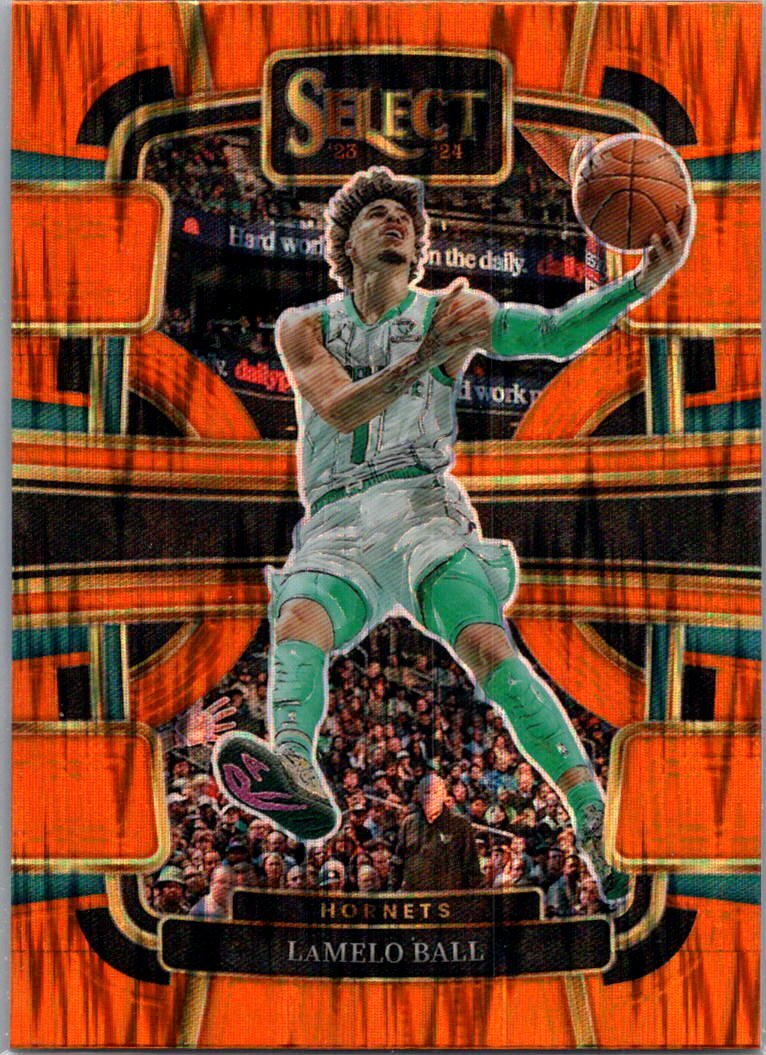 2023-24 Panini Select #53 LaMelo Ball Orange Flash Prizms